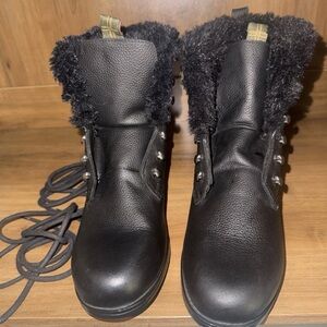 Barbour Black Fur-Lined Women's Boots